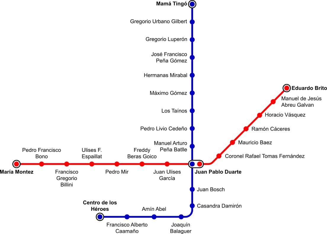 Mapa Metro Santo Domingo